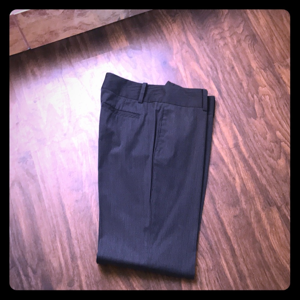 Grey striped slacks